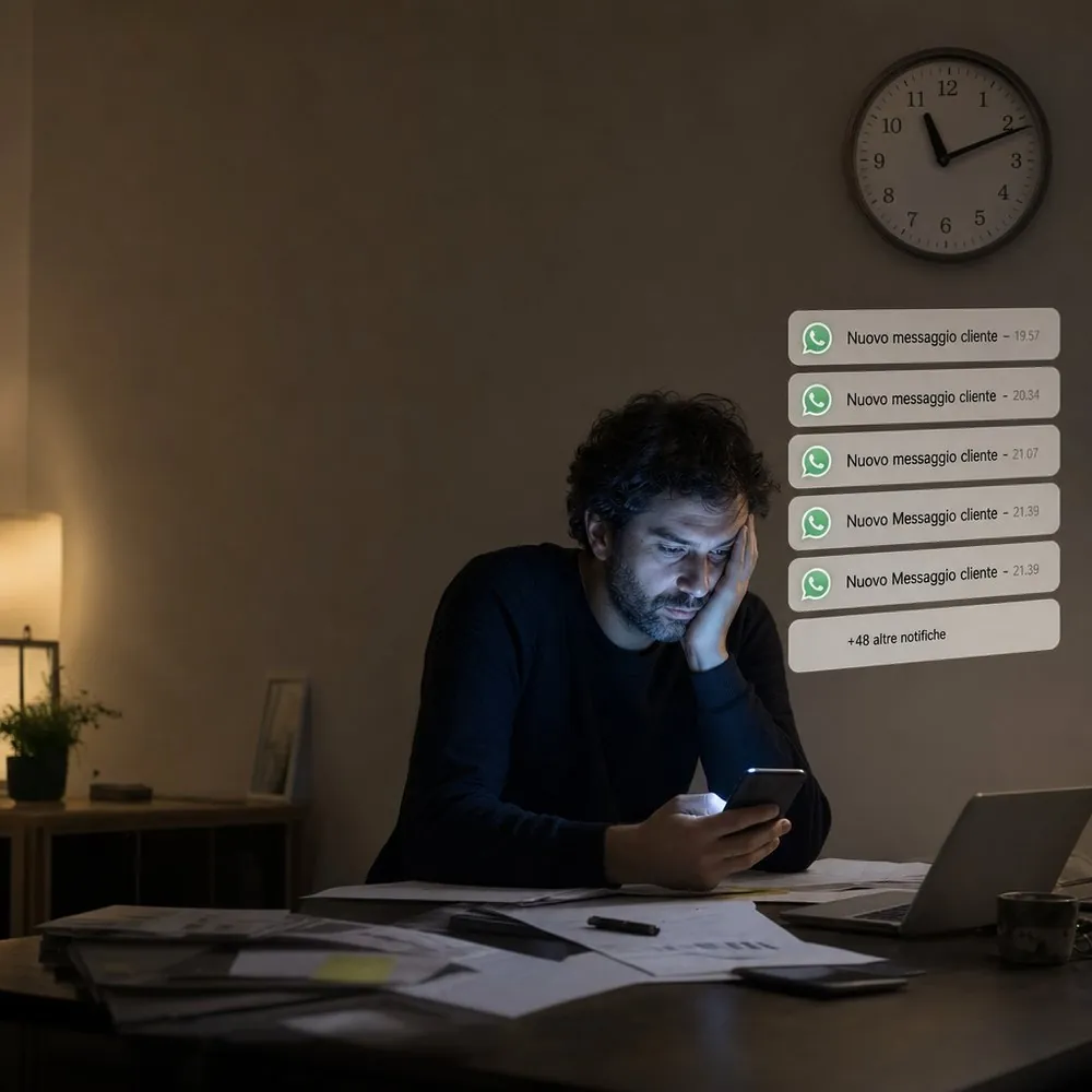 Professionista la sera, sommerso dai messaggi di chi vuole un appuntamento